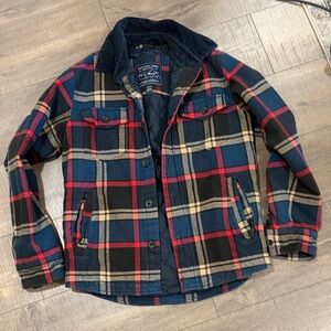 American Eagle Outfitters Red and Blue Plaid Jacket